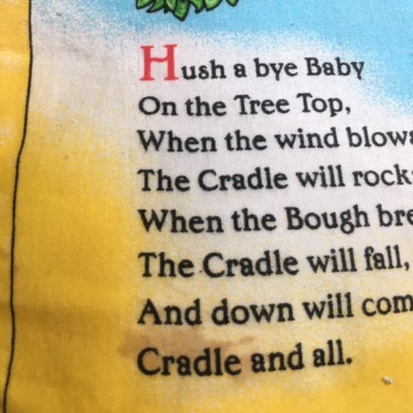 Mary Engelbreit's Mother Goose Vol 1 Soft Cloth Fabric Baby Book 9.5" - Picture 10 of 10